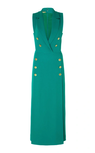 Shop Elie Saab Dress With Buttons In Green