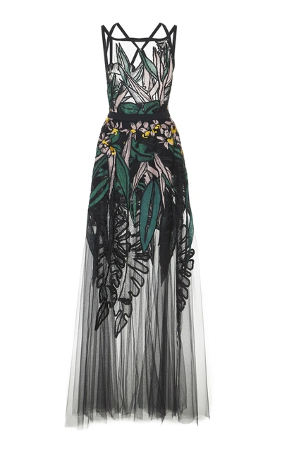 Shop Elie Saab Long Dress In Floral