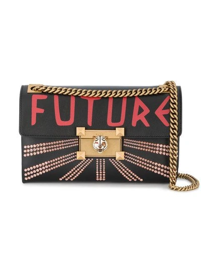Shop Gucci Linea Future Shoulder Bag In Black