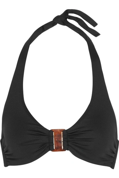 Shop Melissa Odabash Trinidad D-g Halterneck Bikini Top In Black