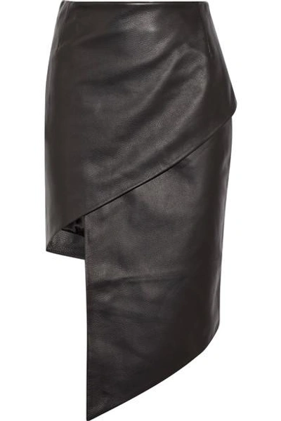 Shop Vetements Spiral Leather Mini Skirt