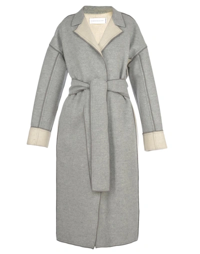 Shop Victoria Victoria Beckham Wool And Cashmere Coat In Grey