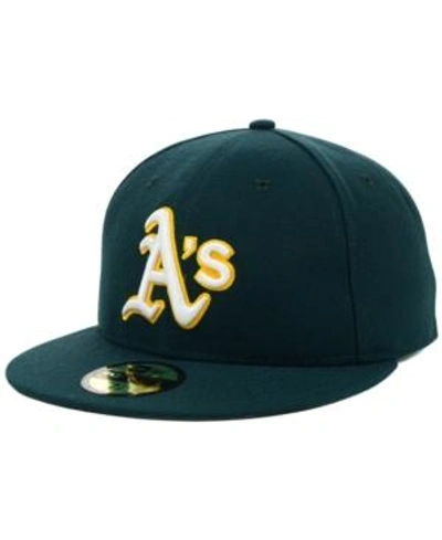Shop New Era Oakland Athletics Mlb Authentic Collection 59fifty Fitted Cap In Green