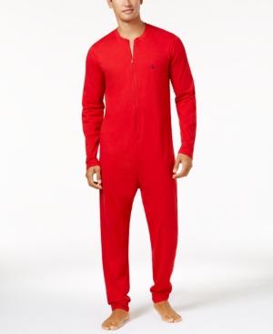 polo jumpsuit red