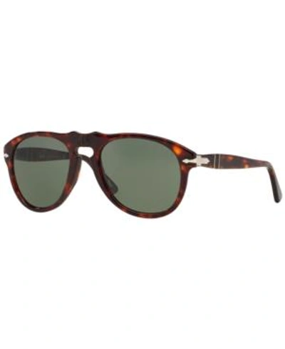 Shop Persol Sunglasses, Po0649 54 In Brown/green