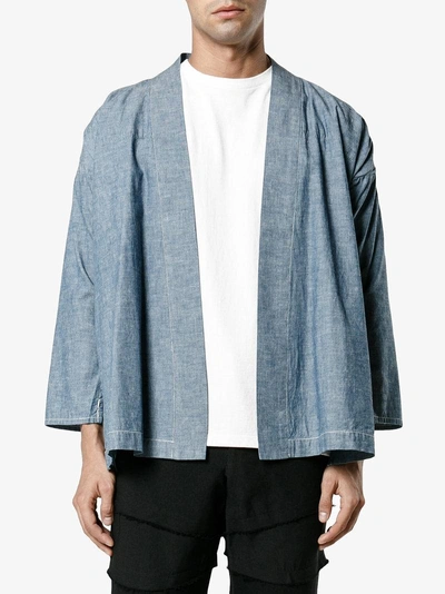 Lhamo Cotton Chambray Shirt In Blue
