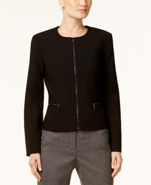 calvin klein collarless blazer