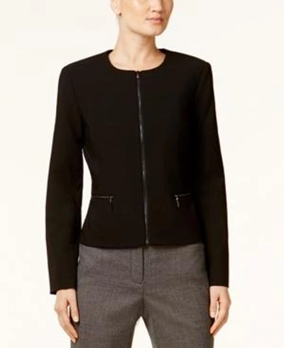 Shop Calvin Klein Collarless Blazer In Black