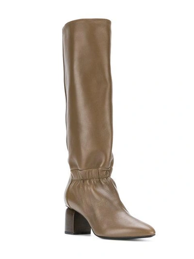 Pierre Hardy Gathered Detail Boots - Brown | ModeSens