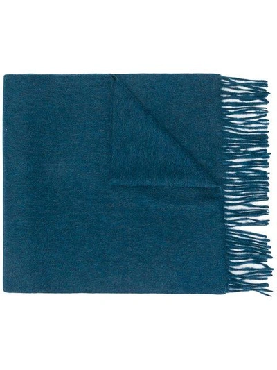 Shop N•peal Large Woven Scarf In Blue