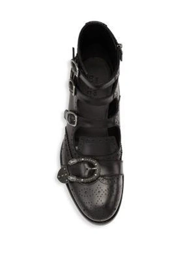 Shop Gucci Queercore Mary Jane Brogue Boots In Black