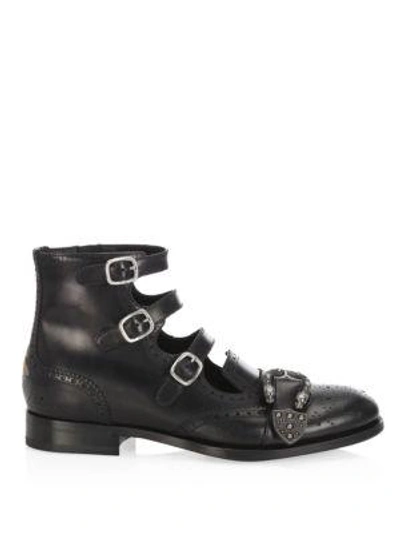 Shop Gucci Queercore Mary Jane Brogue Boots In Black