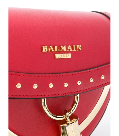 Shop Balmain Red Domaine 18 Glove Bag