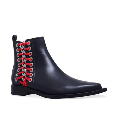 Shop Alexander Mcqueen Braided Ankle Boots In Multi
