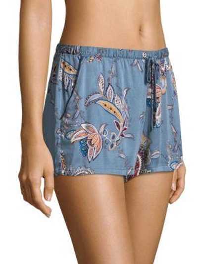 Shop Jonquil Two-piece Paisley Tapestry Pajama Set In Steel Blue