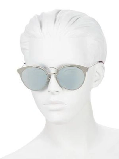 Shop Dior Nebula 54mm Round Sunglasses In Palladium