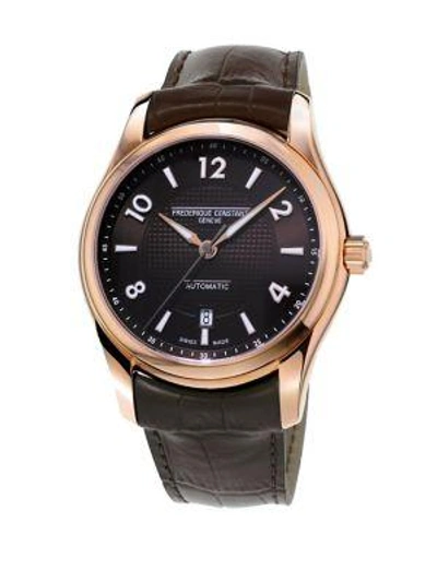 Shop Frederique Constant Runabout Automatic Stainless Steel Watch In Rosegold