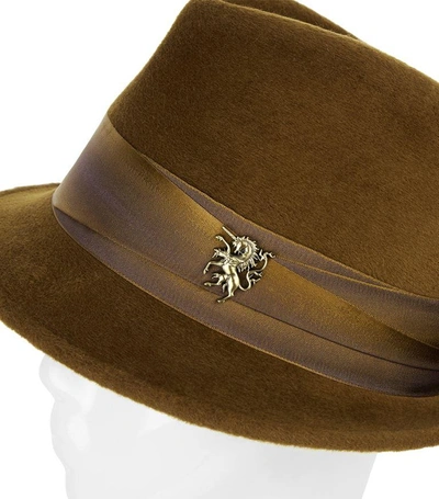 Shop Philip Treacy Velour Trilby Hat In Multi