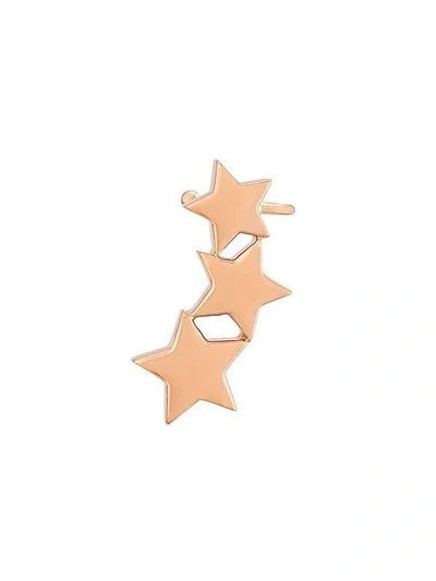 Shop Alinka Stasia Triple Star Slider Left Earring In Metallic