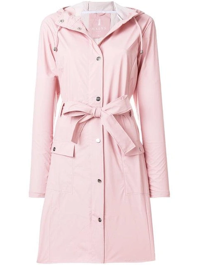 Rains Fitted Belted Trench Coat | ModeSens