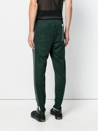 Shop Adidas Originals By Alexander Wang Jacquard Track Trousers - Green