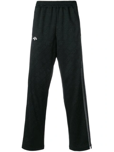Shop Adidas Originals By Alexander Wang Jacquard Snap Track Trousers - Farfetch In Black