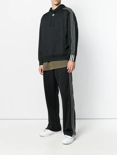 Shop Adidas Originals By Alexander Wang Jacquard Snap Track Trousers - Farfetch In Black