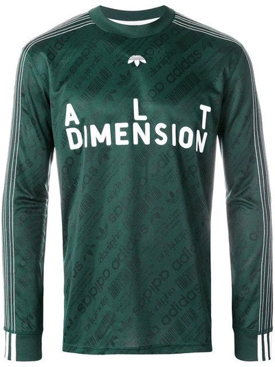 Shop Adidas Originals By Alexander Wang Soccer Long-sleeved Top - Green