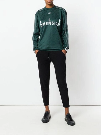 Shop Adidas Originals By Alexander Wang Soccer Long-sleeved Top - Green