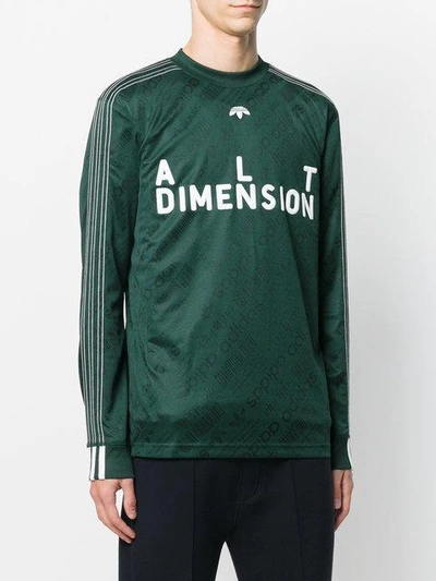 Shop Adidas Originals By Alexander Wang Soccer Long-sleeved Top - Green