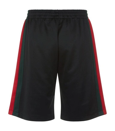 Shop Gucci Web Stripe Shorts In Black
