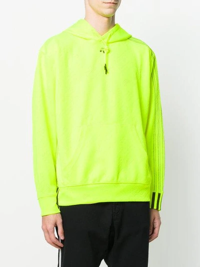 Shop Adidas Originals By Alexander Wang Jacquard Hoodie In Yellow
