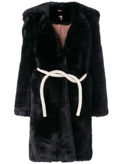 Shop Shrimps Belted Faux Fur Coat