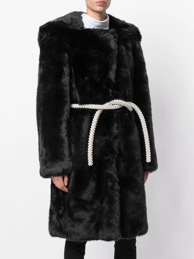 Shop Shrimps Belted Faux Fur Coat