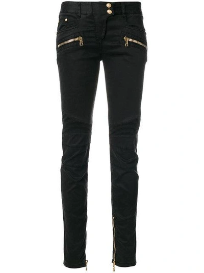 Shop Balmain Skinny Biker Jeans