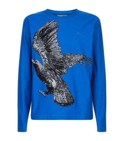 Shop Kenzo Eagle Printed T-shirt In Blue