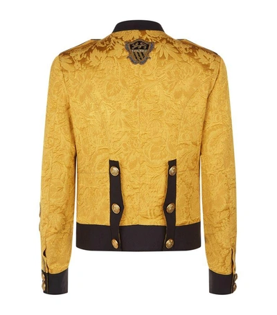 Shop Dolce & Gabbana Military Jacquard Jacket In Multi
