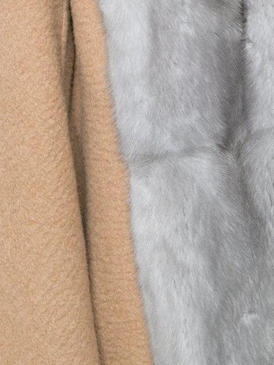 Shop Fabiana Filippi Fur Cape Coat In Vru