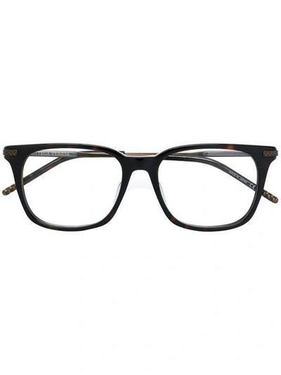 Shop Bottega Veneta Square Frame Glasses In Black