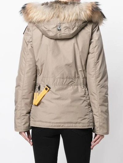Shop Parajumpers Cargo Pocket Padded Jacket In Neutrals
