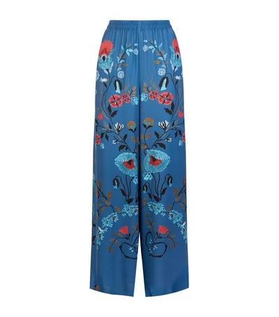 Shop Red Valentino Floral Print Trousers In Multi