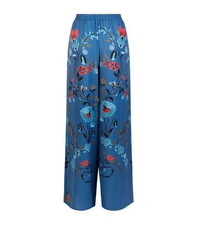 Shop Red Valentino Floral Print Trousers In Multi