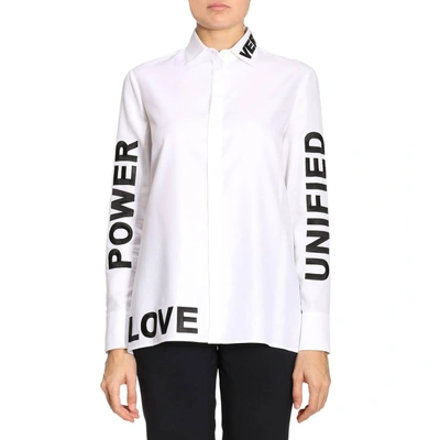 Shop Versace Shirt Shirt Women  In White