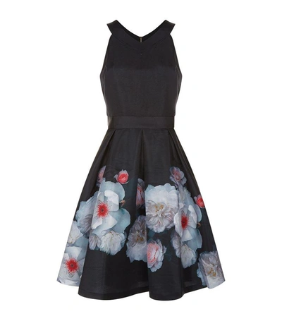 Shop Ted Baker Jelina Floral Print Dress In Black