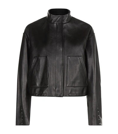 Shop 3.1 Phillip Lim / フィリップ リム Leather Bomber Jacket In Black