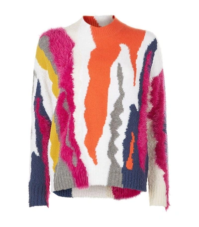 Shop Kenzo Multi-textured Sweater In Pink
