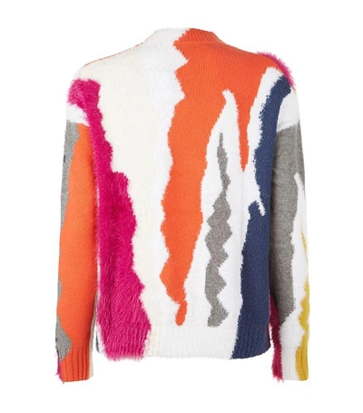 Shop Kenzo Multi-textured Sweater In Pink