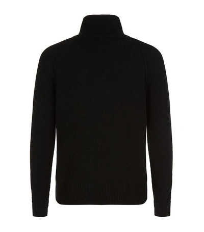 Shop Helmut Lang Turtleneck Cashmere Sweater In Black