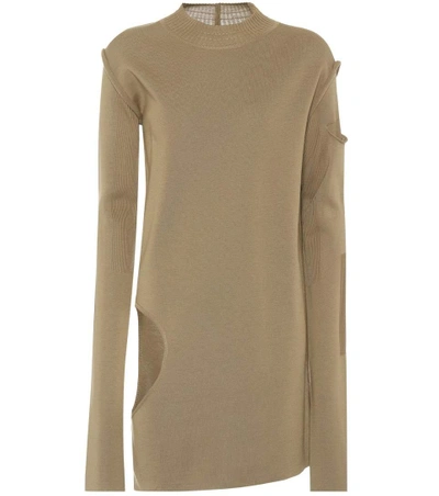 Shop Rick Owens Wool Dress In Green