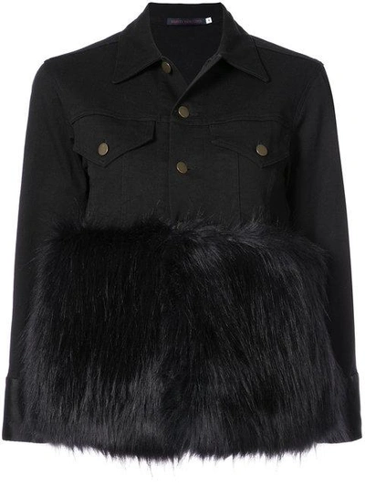 Shop Harvey Faircloth Fur-panelled Jacket